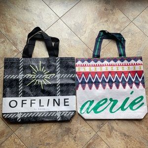 2 aerie recycled tote bags